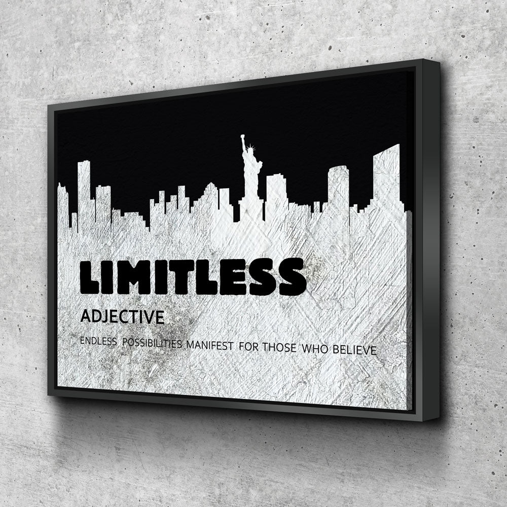 1PH-Limitless-Motivational-Canvas-Wall-Art-New-York-Skyline-Success-Quote-1001