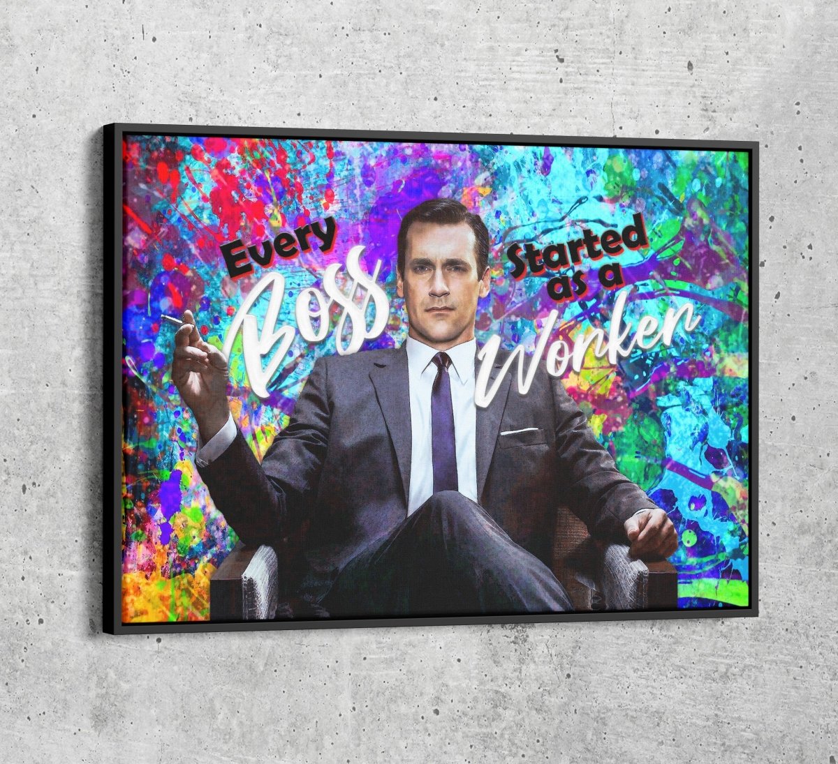 every-boss-started-as-a-worker-canvas-wall-art-harvey-specter-quote-suits-quote-668576