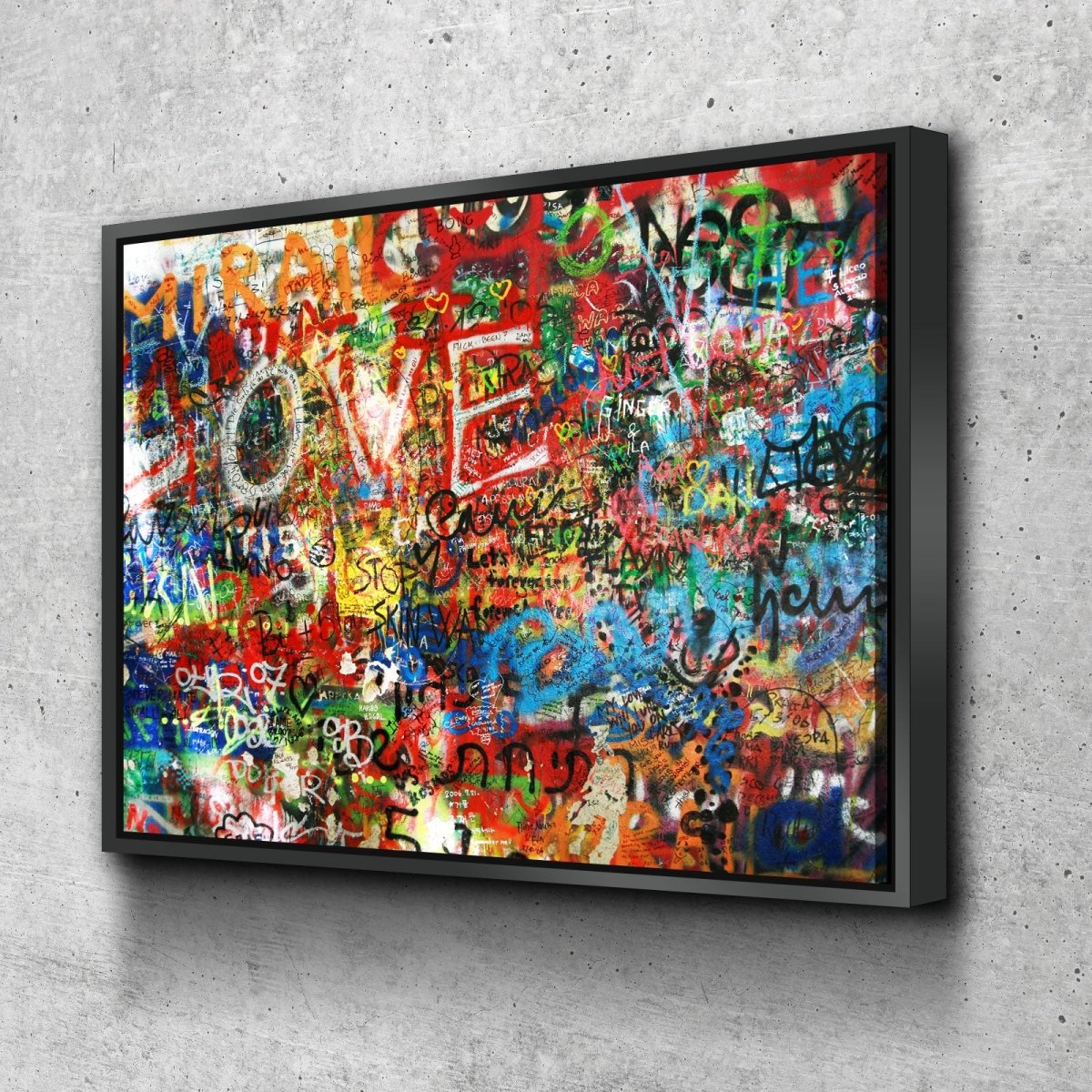 graffiti-on-the-lennon-wall-canvas-framed-wall-art-864348