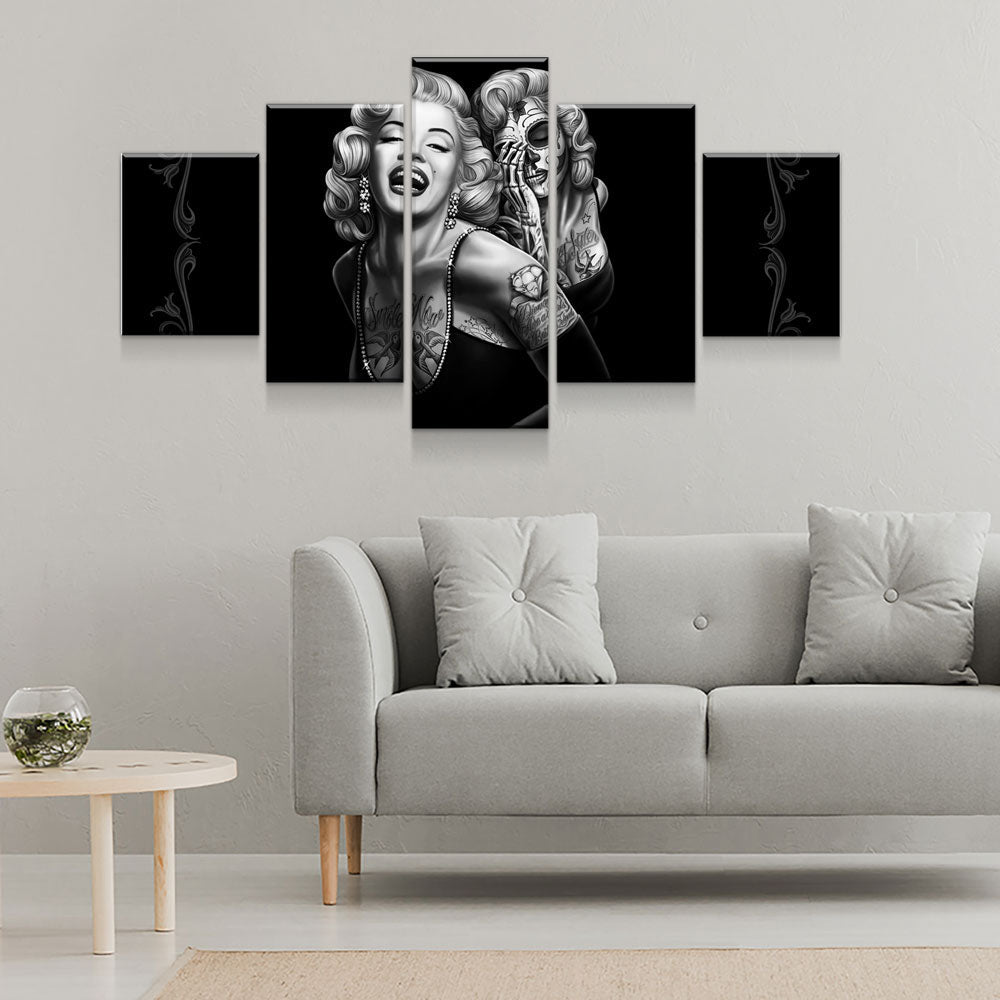 marilyn-monroe-smile-now-cry-later-5-piece-wall-art-canvas-173615