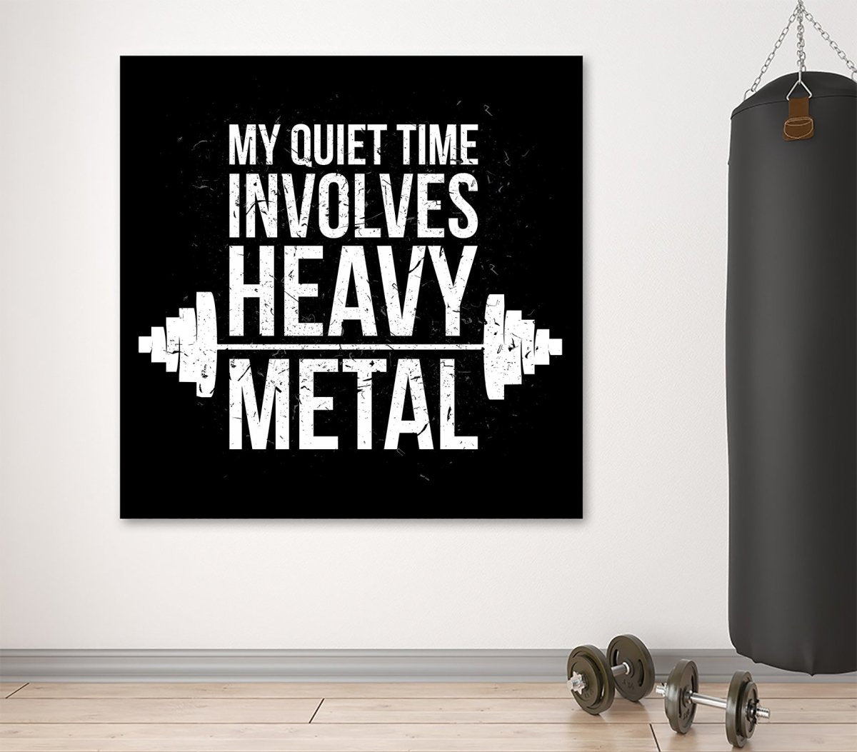 my-quiet-time-involves-heavy-metal-framed-canvas-wall-art-workout-gym-motivational-733383